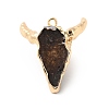 Faceted Natural Dyed Jade Pendants KK-E049-01KCG-01-2