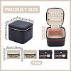Portable Imitation Leather Jewelry Storage Zipper Boxs with 4 Insert Bags CON-WH0202-001A-2