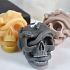 DIY Halloween Skull & Snake Candle Food Grade Silicone Molds SNAK-PW0001-11-3