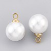 ABS Plastic Imitation Pearl Charms KK-T035-61-2