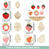 ARRICRAFT 24Pcs 6 Style Zinc Alloy Enamel Pendants ENAM-AR0001-68-4