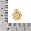 Brass Micro Pave Clear Cubic Zirconia Pendants KK-E111-31I-G-3