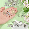 12Pcs West Cowboy Steel Heavy Duty Safety Pins Brooch JEWB-CA00007-3