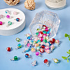 78Pcs 13 Colors Transparent Spray Painting Crackle Glass Charms PALLOY-TAC0088-5