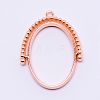 Alloy Open Back Bezel Pendants PALLOY-WH0071-61RG-RS-1