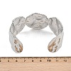 Hammered 304 Stainless Steel Cuff Bangles for Women BJEW-P362-02P-3