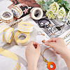 FINGERINSPIRE 6 Rolls 2 Colors Barbell Paper Self-Adhesive Blank Stickers DIY-FG0004-27-3