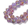Frosted Handmade Lampwork Beads Strands LAMP-A010-01B-3