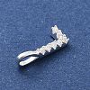 925 Sterling Silver with Cubic Zirconia Charms STER-Q004-01L-S-3