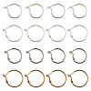 CHGCRAFT 16 Pairs 4 Style Brass Hoop Earrings KK-CA0001-80-1