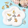 12Pcs 6 Styles Alloy Enamel Pendants ENAM-FS0002-58-7
