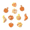 40Pcs 8 Styles Baking Paint Alloy Charms ENAM-CJ0007-06-8