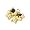 Rack Plating Brass Micro Pave Cubic Zirconia Pendants KK-H473-08A-G-2