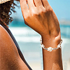 4Pcs 2 Colors Ocean Theme Starfish Turtle Synthetic Turquoise & Coconut Braided Bead Bracelet Sets BJEW-PA0001-03-6