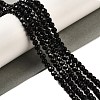 Natural Black Obsidian Beads Strands G-Z068-B10-02-2