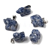 Natural Blue Spot Jasper Pendants G-B127-02P-06-2