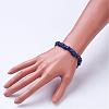 Natural Lapis Lazuli Beaded Stretch Bracelets BJEW-JB02683-03-3