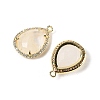 Natural Quartz Crystal Faceted Teardrop Pendants G-I382-01G-05-2