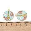 Alloy Enamel Pendants ENAM-V001-02E-G-3