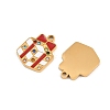 Christmas 304 Stainless Steel Enamel Pendants SA-CBA85C0-02B-G-2