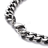 Men's Retro 304 Stainless Steel Curb Chain Bracelets BJEW-I293-12AS-3