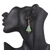 304 Stainless Steel Glass Christmas Theme Dangle Earrings EJEW-MZ00527-02-2
