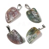 Natural Indian Agate Pendants G-B127-01P-04-1