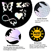 Gorgecraft  8 Sheets 4 Style Infinity Heart & Butterfly Laser Style Plastic Adhesive Car Stickers STIC-GF0001-05B-4
