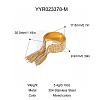 Adjustable 304 Stainless Steel Tassel Beaded Open Cuff Rings for Women TM2909-3-1