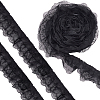 BENECREAT 10 Yards 3-Layer Pleated Chiffon Flower Lace Trim OCOR-BC0005-27B-1