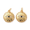 Brass Micro Pave Cubic Zirconia Pendants ZIRC-P092-019G-RS-2