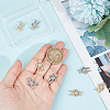 HOBBIESAY 8Pcs 2 Colors Alloy Rhinestone Cabochons MRMJ-HY0002-39-3