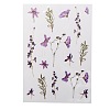 Flower Pattern Waterproof Self Adhesive Hot Stamping Stickers DIY-I063-02-2