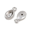 304 Stainless Steel Charm Rhinestone Settings SA-CBAC865-08F-P-3