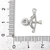 Brass Pave Clear Cubic Zirconia Pendants KK-L238-11P-3