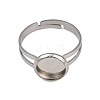 304 Stainless Steel Cuff Ring Components STAS-D372-06P-02-2