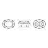 Preciosa® MAXIMA Crystal Sew-On Cups LS-Y-PRC-SB14-40010-S-5