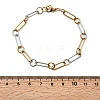 304 Stainless Steel Oval Link Chain Bracelets for Women LS-BJEW-D377-01B-5