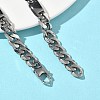 304 Stainless Steel Cuban Link Chain Bracelets for Women BJEW-G779-04A-P-2