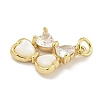 Brass with Cubic Zirconia with Sea Shell Pendant KK-Q820-11G-2
