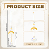 1Pc Iron Big Pendant Decorations HJEW-LP0002-62-2