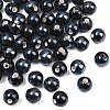 Glazed Porcelain Round Beads PORC-S489-10mm-03-1