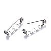 201 Stainless Steel Brooch Pin Back Safety Catch Bar Pins STAS-S117-022C-3