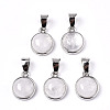 Natural Crackle Quartz Pendants G-T131-19G-1