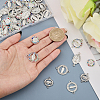 SUPERFINDINGS 50Pcs 5 Styles Alloy Connector Charms with Rhinestone FIND-FH0007-58-3