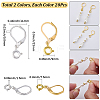 20 Pairs 2 Colors Brass Leverback Earring Findings KK-SC0007-43-2