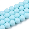 Opaque Solid Color Glass Beads Strands GLAA-T032-P10mm-10-1