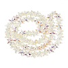 Electroplate Transparent Glass Beads Strands EGLA-Q136-01A-03-2