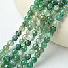 Natural Striped Agate/Banded Agate Beads Strands G-G581-8mm-12-2