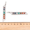 Chakra Natural Tiger Eye & Natural Lapis Lazuli & Natural Carnelian & Synthetic Turquoise & Glass Big Pendants G-NH0025-03P-3